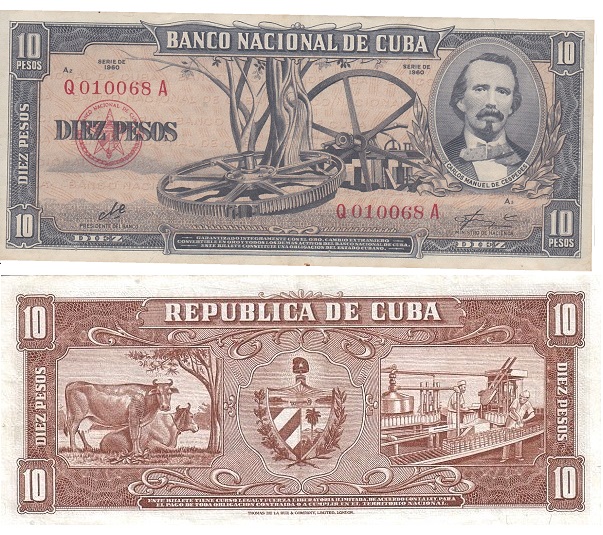 Cuba #88c/XF  10 Pesos